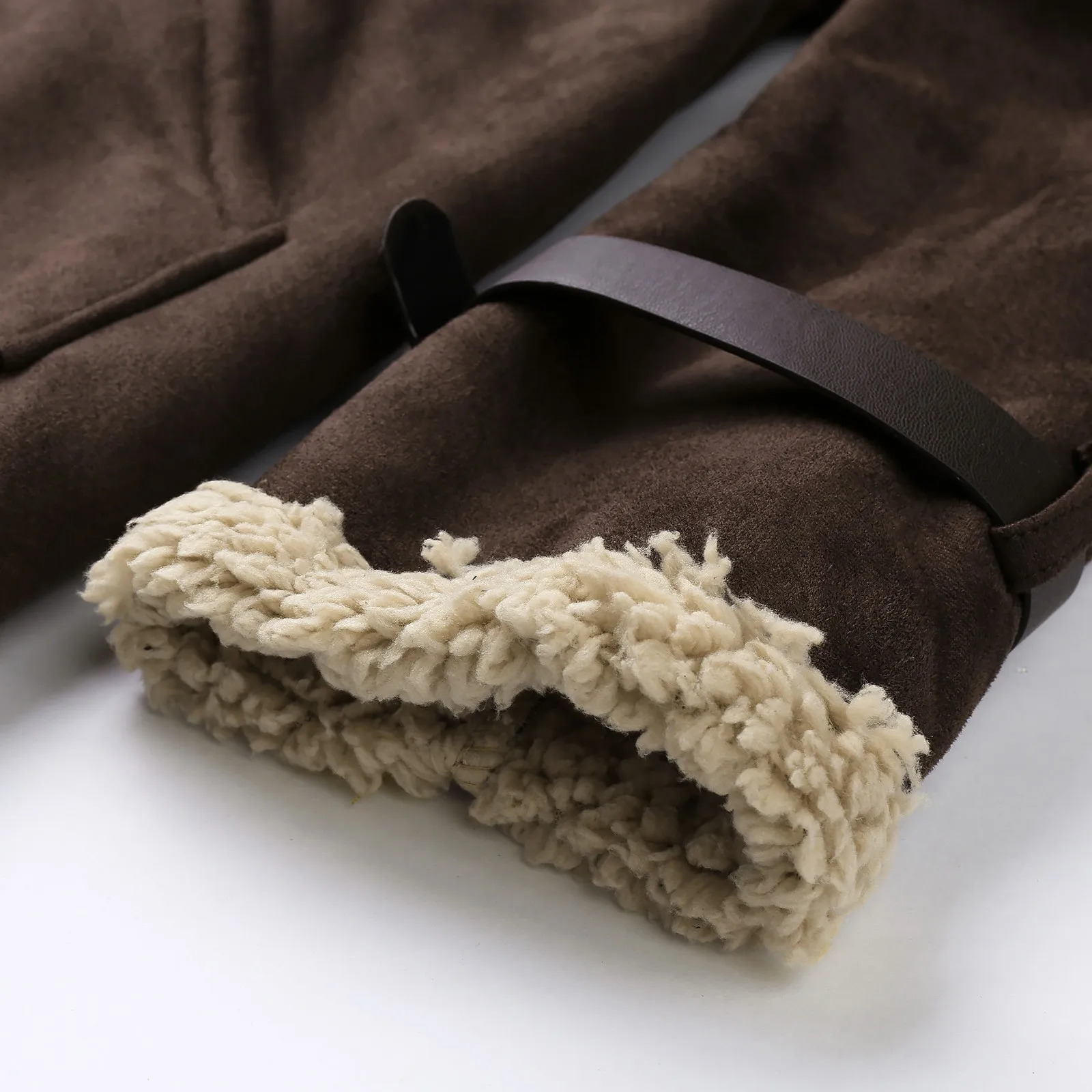 Men Plus Size Winter Scrub Leather Jackets Long Sleeve Fleece Lined Leather Jacket Vintage Thicken Padded Windbreaker Outwears 251023