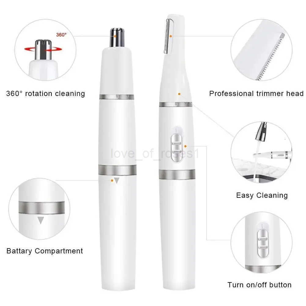 4 In 1 Head BatteryPowered Hair Clipper Nose Hair Trimmer For Women Men Ear Hair Eyebrows Beard Nose Hair removal Z251030
