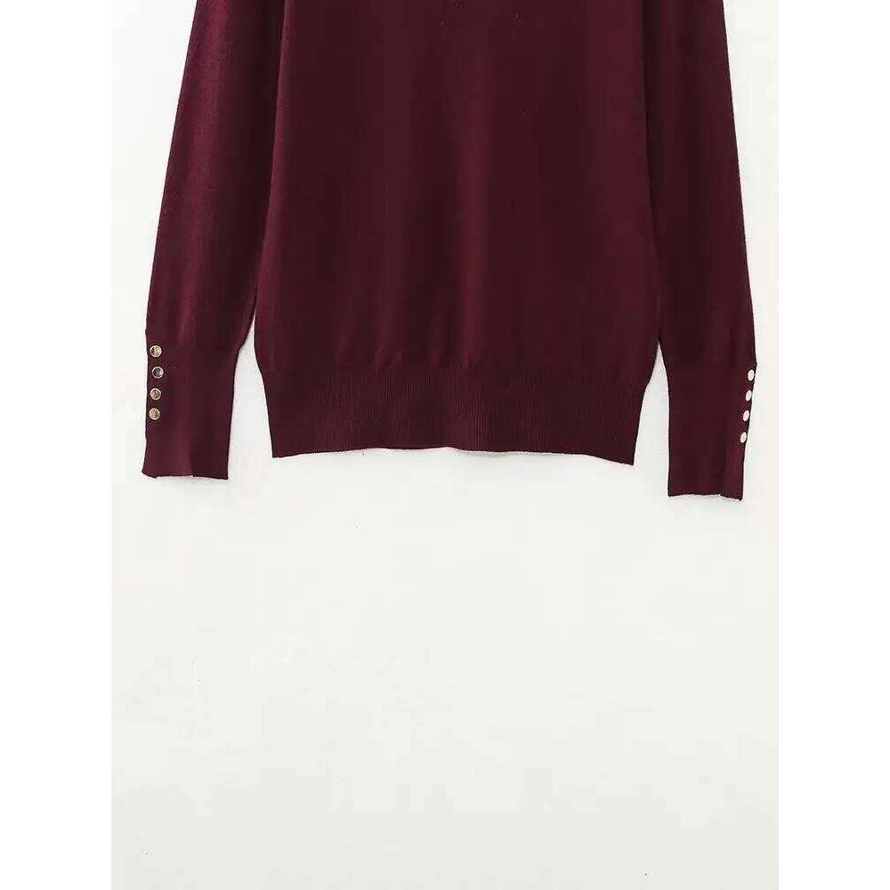 Women Winter New Fashion Casual Multi-Color Knitted Pullover Chic Round Neck All-Match Button Long Sleeve Sweater Muje Designer Sweater Women Bear Swe