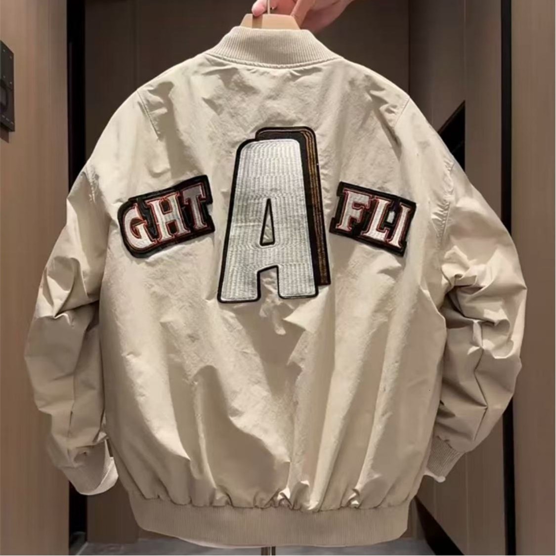 Trendy American Style Letter Embroidered Baseball Jacket for Men Spring and Designer coat Autumn New Style Cool and Versatile Flight Jacket
