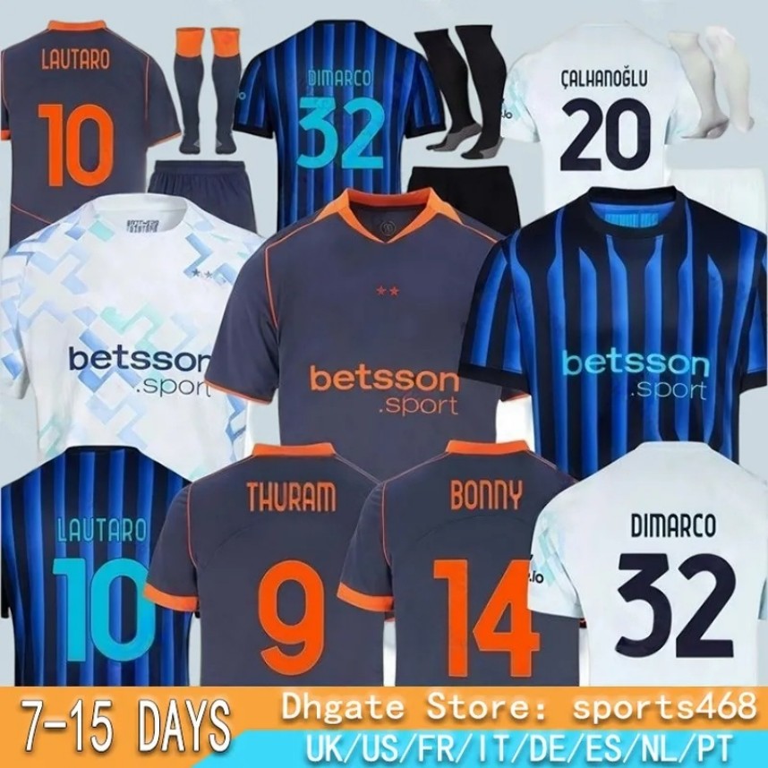 Inter Jersey 25 26 inter millan LAUTARO Soccer Jerseys Kits BARELLA FRATTESI INTERS THURAM DIMARCO ARNAUTOVIC CALHANOGLU Home Away Kids Football Shirts Sets