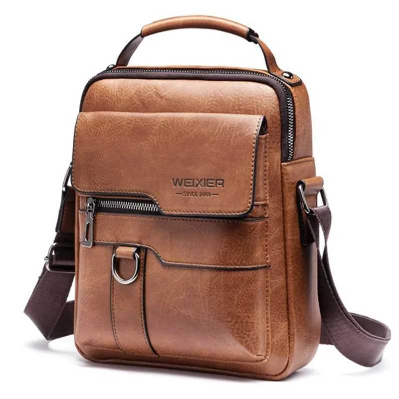Classic Vintage Men Shoder Bag Leather PU Business Men Crossbody Bag High Quality Designer Handle Handbag for Men Travel Bag Y251011
