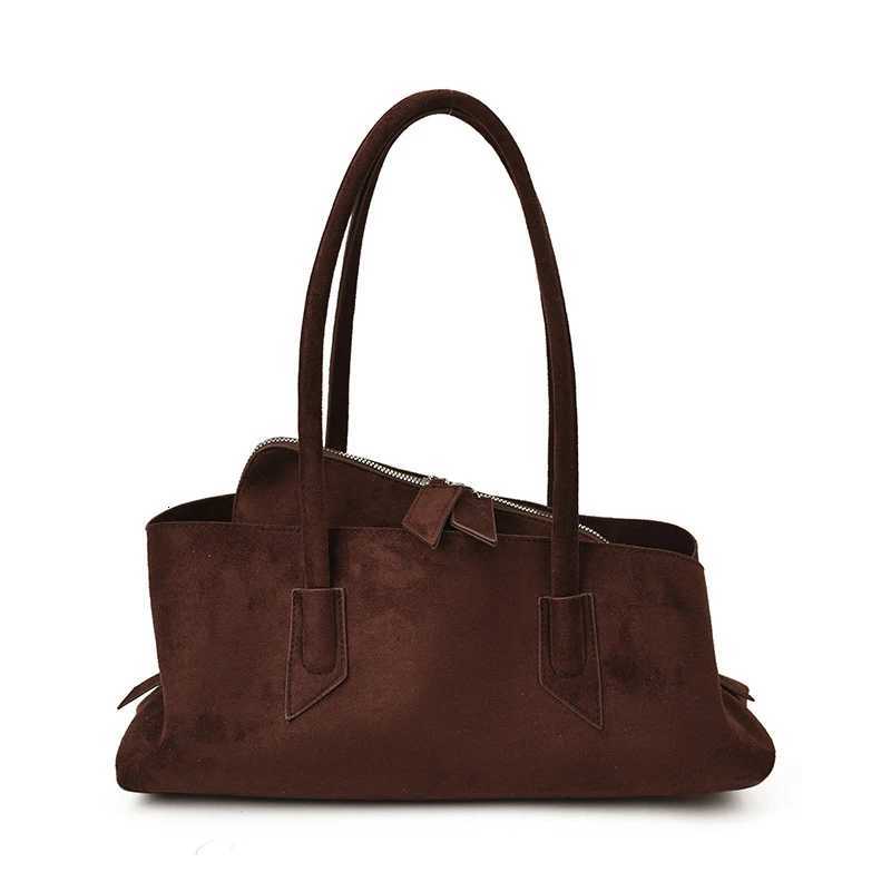 Designer bag Brand Irregar Suede Shoder Bag Unisex Versatile Cmuter Handbag Special Geetric Layered Cmuter Briefcase Tote Storage Y251029