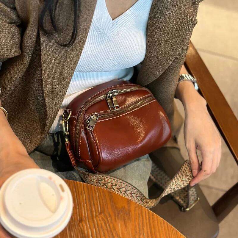 Women Cowhide Small Handbag Popular And Versatile Genuine Leather Women's Bag Ladies Designer Shoulder Crossbody Bags New