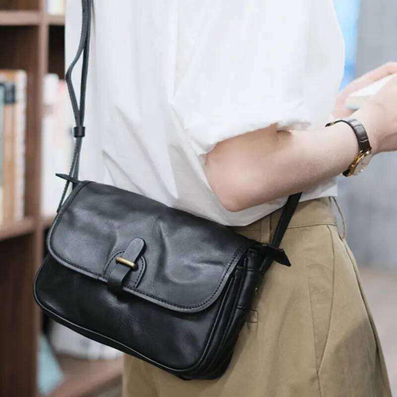 Women's 2025 New Vintage Women Genuine Leather Shoulder Bag High Quality Cowhide Crossbody Messenger Bags