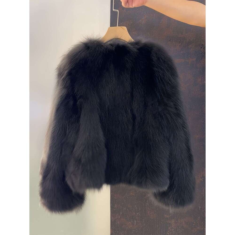New High End Grass Faux Fox Coat Women Chic And Stylish Outerwear Elegant Fur Jackets Winter Coats For Women High Quality