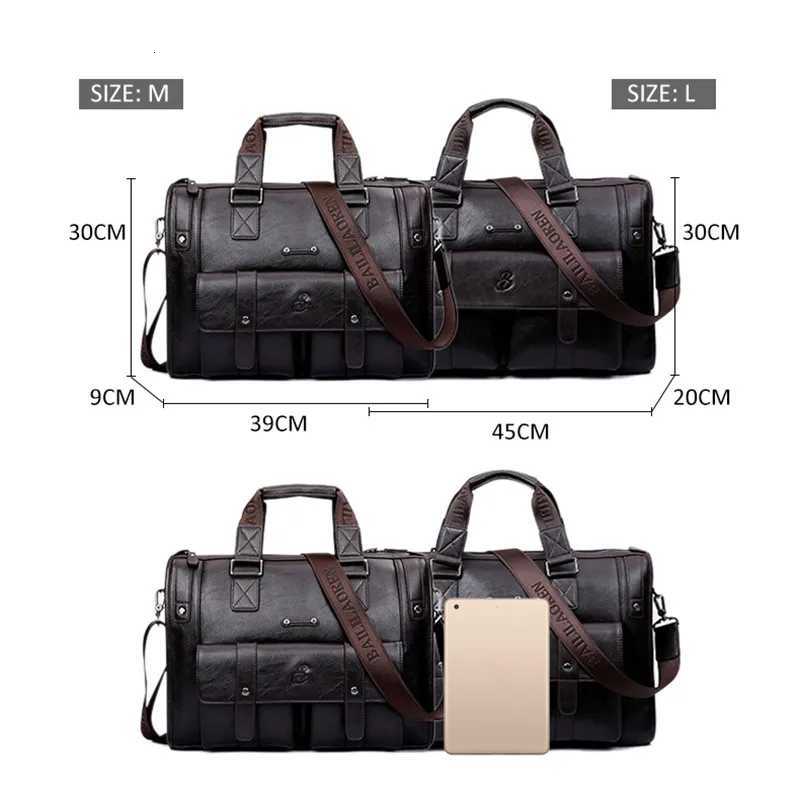 Men Leather Briefcase Large Capacity Business Handbag Messenger Bags M Vintage Shoder Bag Mens 14156 Inch Laptop Bags Y251011