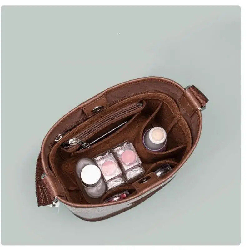 1PC Insert Bag Purse Organizer Insert For HandbagsFelt Bag Insert Dividers With MultipocketsFit Long BackpackBucket Bag 251030