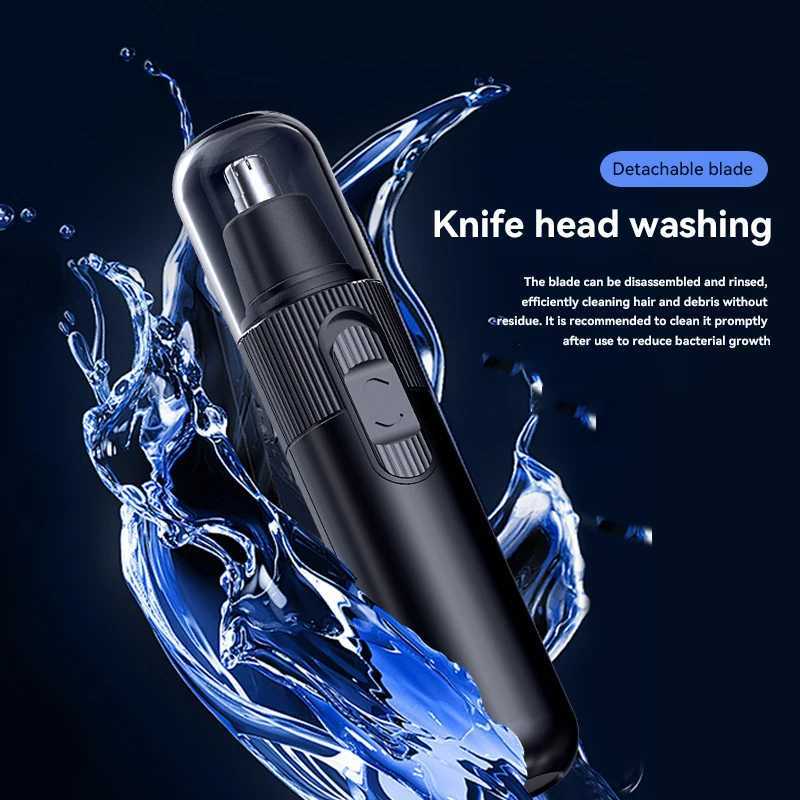 2025 New Unisex Nose Hair Trimmer Painless Waterproof IPX7 EarBrow Groomer USB Rechargeable Portable Facial Hair Remover Tool M251030
