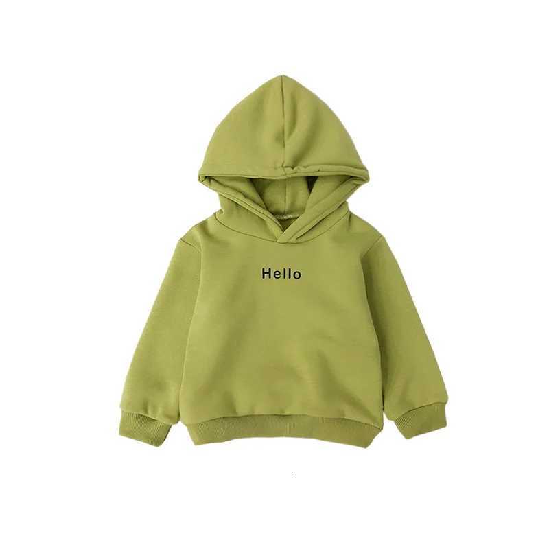 2024 New kids Autumn Winter hoodies fashion boys fleece sweatshirts letter embriodery girls keep warm hoodies boys clothesT251030