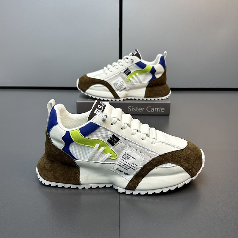 Free Free shipping shipping 2025 spring new casual platform sneakers Trend board men's shoes White blue black large Plus size 47