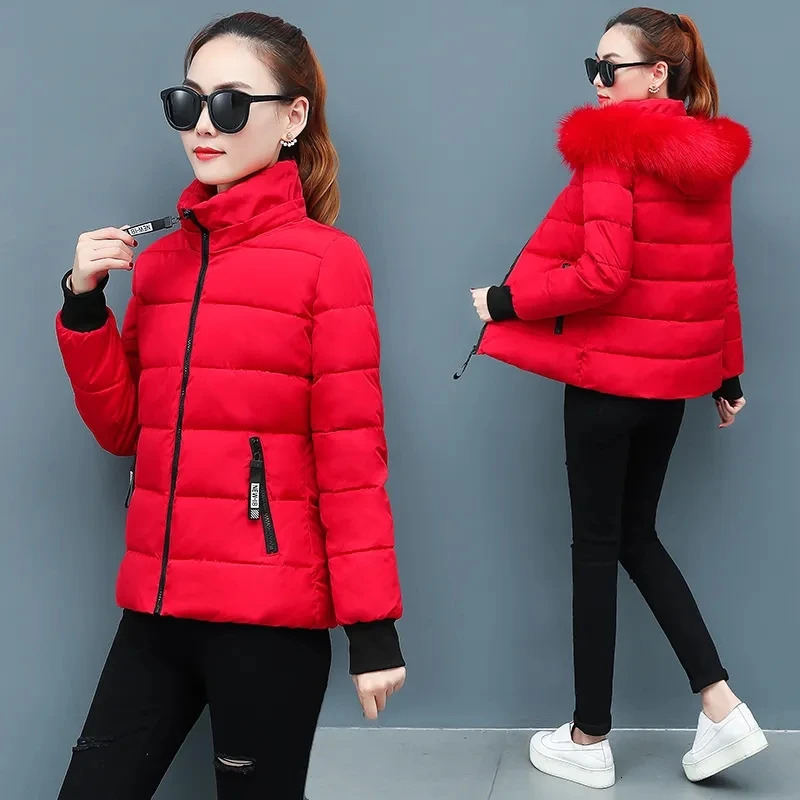 Womens Winter Parka Coat 2025 Korean Version Loose Lady Cotton Padded Outerwear Temperament Casual Ladies Down Cotton Jacket 251030