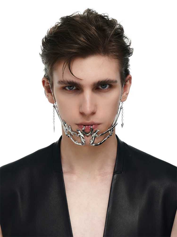 ZHUHE Punk Mask Made Of Copper A Niche Design Is A Jewelry Accessory For Both Men And WomenW251029