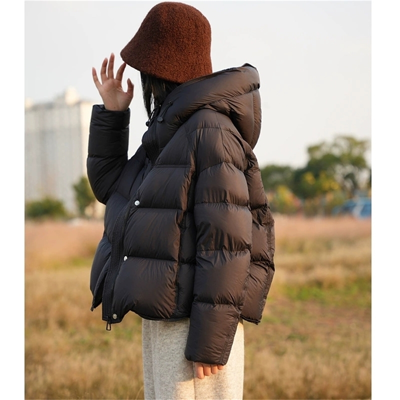 Down Jacket Women Parkas Winter Short Hooded Warm Cotton Padded Coat Female Fashion Outerwear Korean Thick Overcoat Top 251029