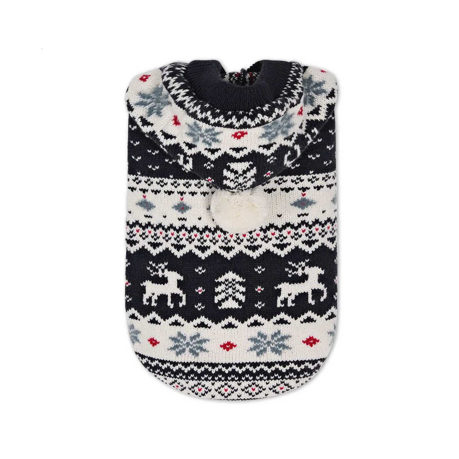 Pet AutumnWinter Christmas Sweater with Hat Cat Winter Knitted Hoodie Warm Coat Dog Clothes for Small Dogs Puppy Clothes C251030