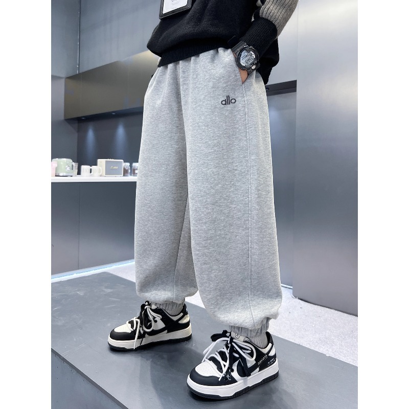 kids designer Pants Cozy Warm Boys' Winter Pants - 2025 New All-in-One Fleece-Lined Joggers, Thick Plush Sweatpants for Big Kids, Casual Cold Wea