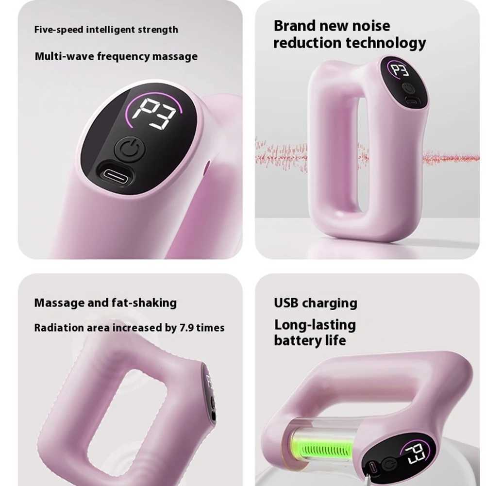Multifunctional FullBody Fascia Ring with 5 Modes Deep Tissue Massage Gun Handheld Fascial Ring Massage Ring for Home Gym Use J251030