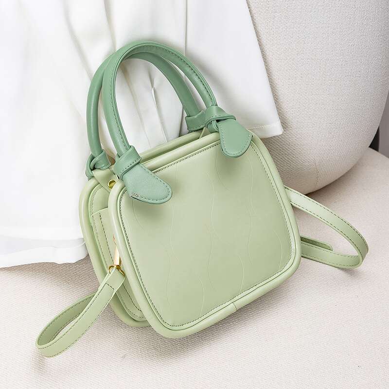 Niche Design New Women's Versatile Contrast Color Portable Biscuit Bag Ins High-End Small Square Shoulder Messenger Bag