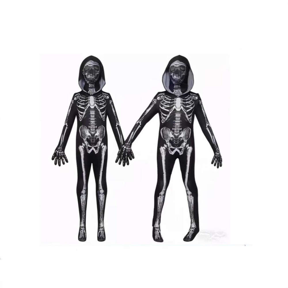 Halloween Skeleton Makeup Ball Tight Cosplay Ghost Costume for Adults Children Men and Women Horror