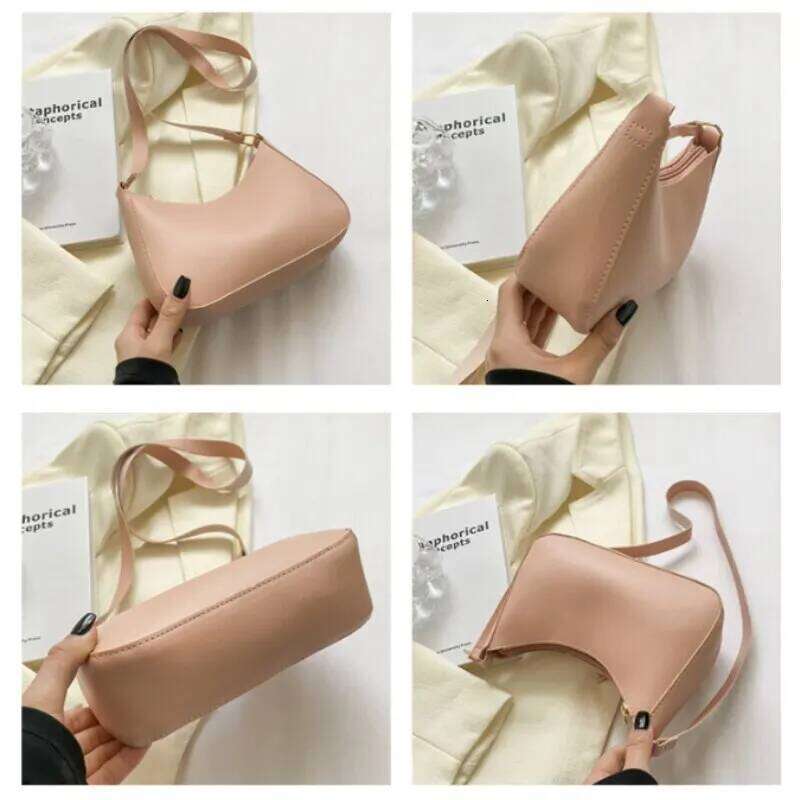 New Women's Fashion Retro Solid Color PU Leather Shoulder Underarm Casual Handbags Designer Bag For Women