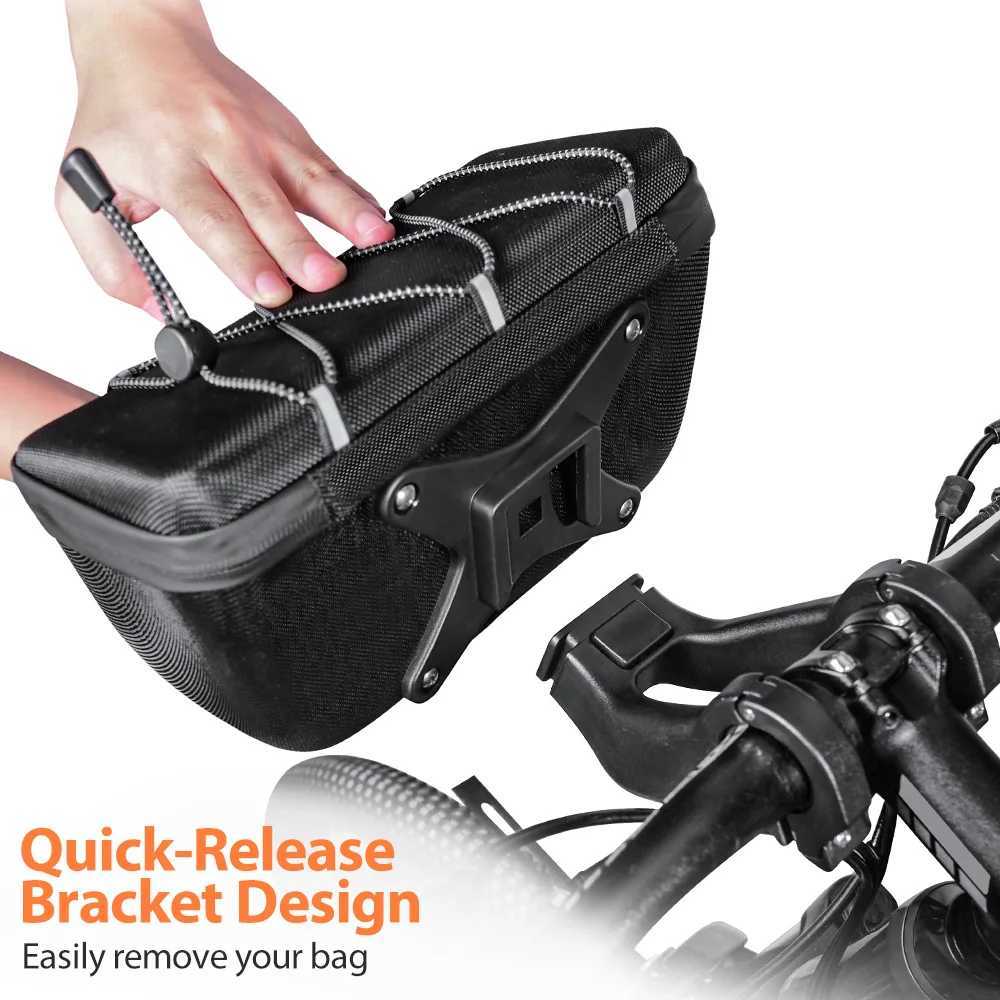 NEWBOLER Multifunctional Bike Front Bag Waterproof Cycling Head Bag EVA Hard Shell Bicycle Handlebar Bag Cycling Accessories H251029