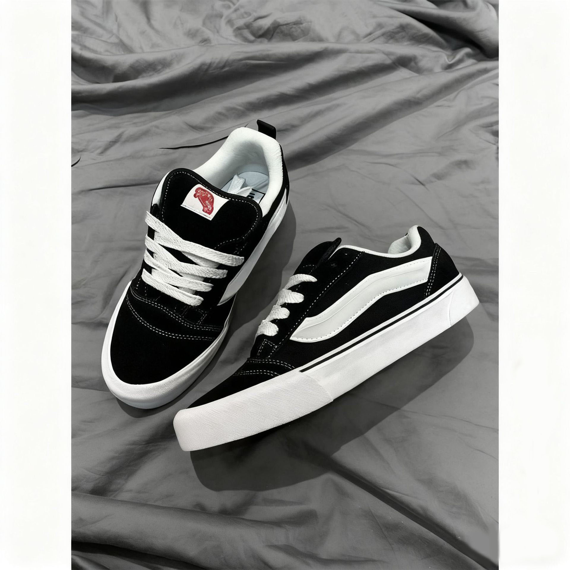 Black Samurai Academy Style Board Shoes Autumn New American Street Retro Fat Fat Bread Shoes Couple Shoes