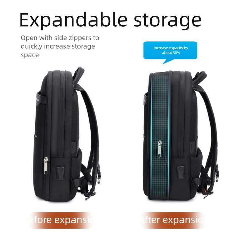 High End Backpack Trendy Waterproof Double Shoulder Men S Expandable Large Capacity Business Trip Multi Functional Travel Laptop Bag High Quality