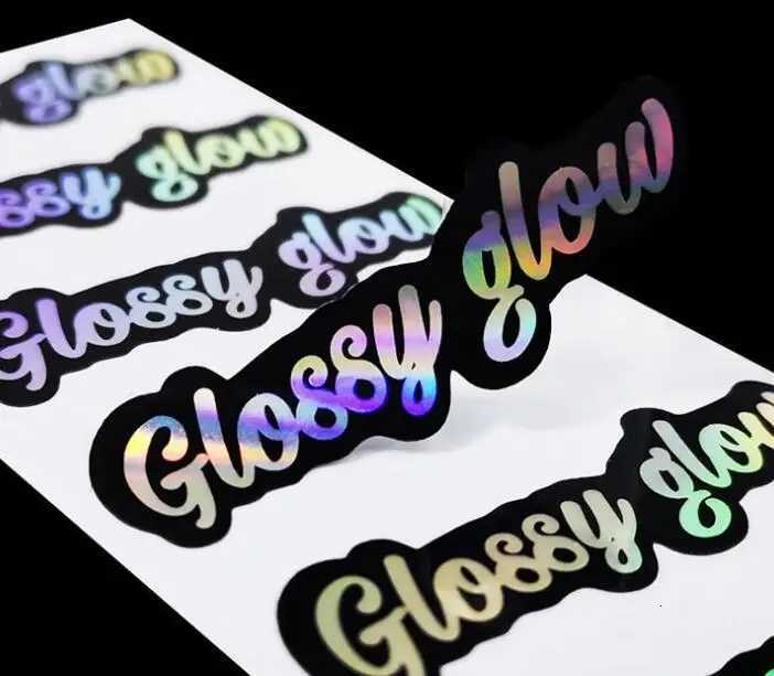 Customized die cut holographic sticker shape gift box cup and jar wedding stickersdesign your own stickers C251030