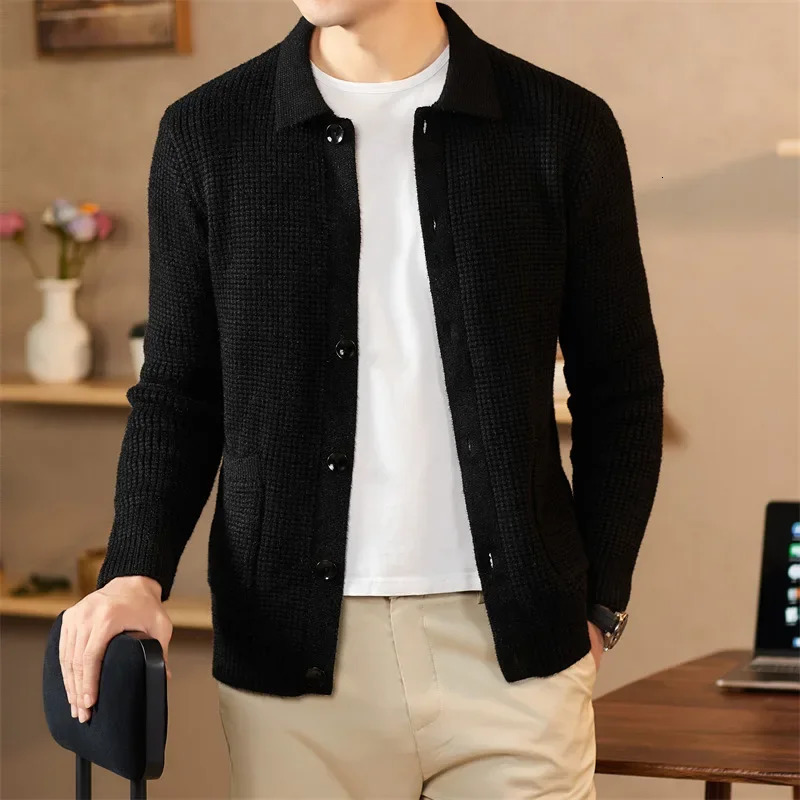 Cardigan Male Sweater Man Clothes Modern Slim Fit Lightweight Fabric Versatile Daily Wear Office Home Streetwear Chic Look 251017