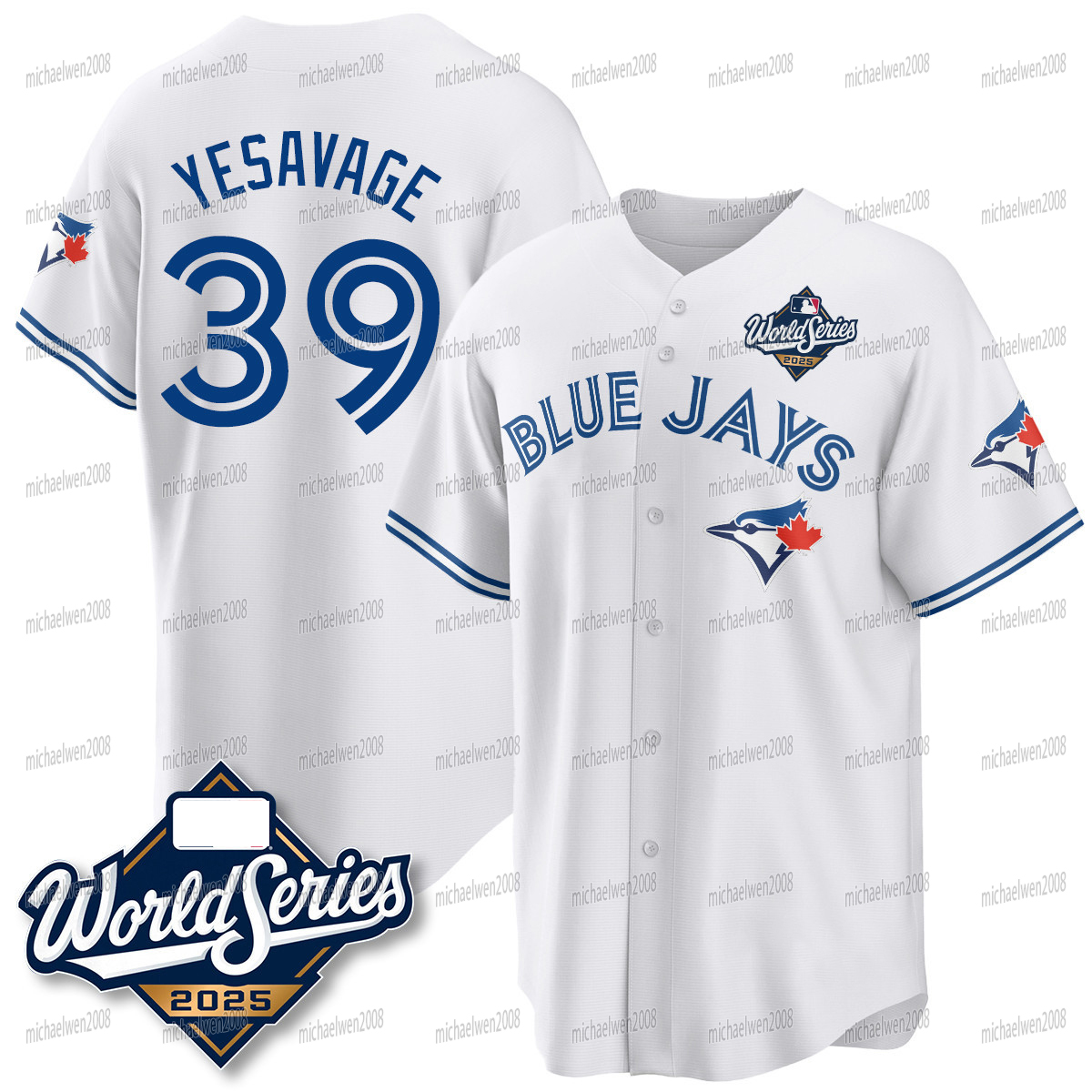 27 Vladimir Guerrero Jr. 2025 World Series Blue Jays Jerseys Trey Yesavage Bo Bichette George Springer Daulton Varsho Max Scherzer Jose Berrios Alejan
