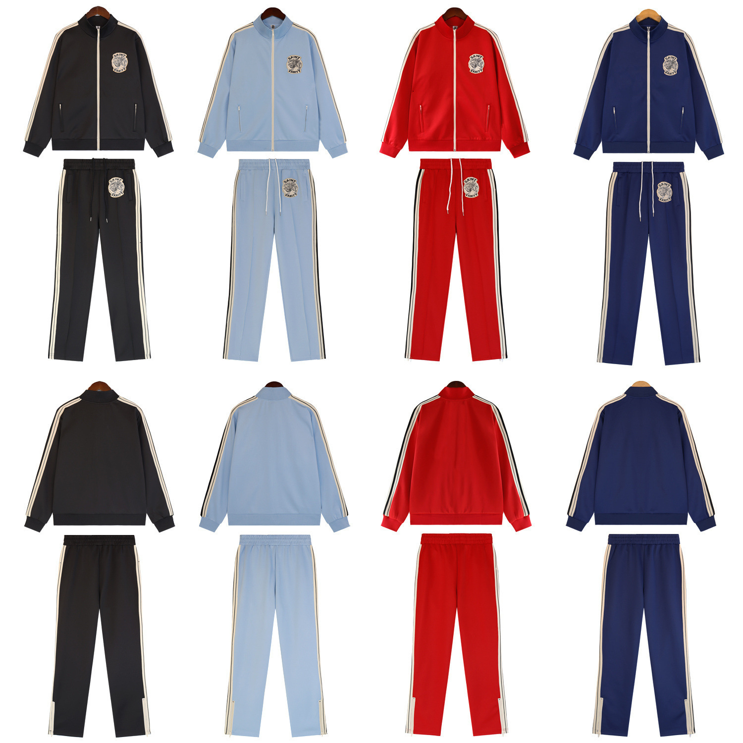 Men's Hoodies Designer Embroidery Letter Print American Trendy Streetwear Zipper Jacket Men Woman Casual Loose Sweatshirt Pants Tracksuits