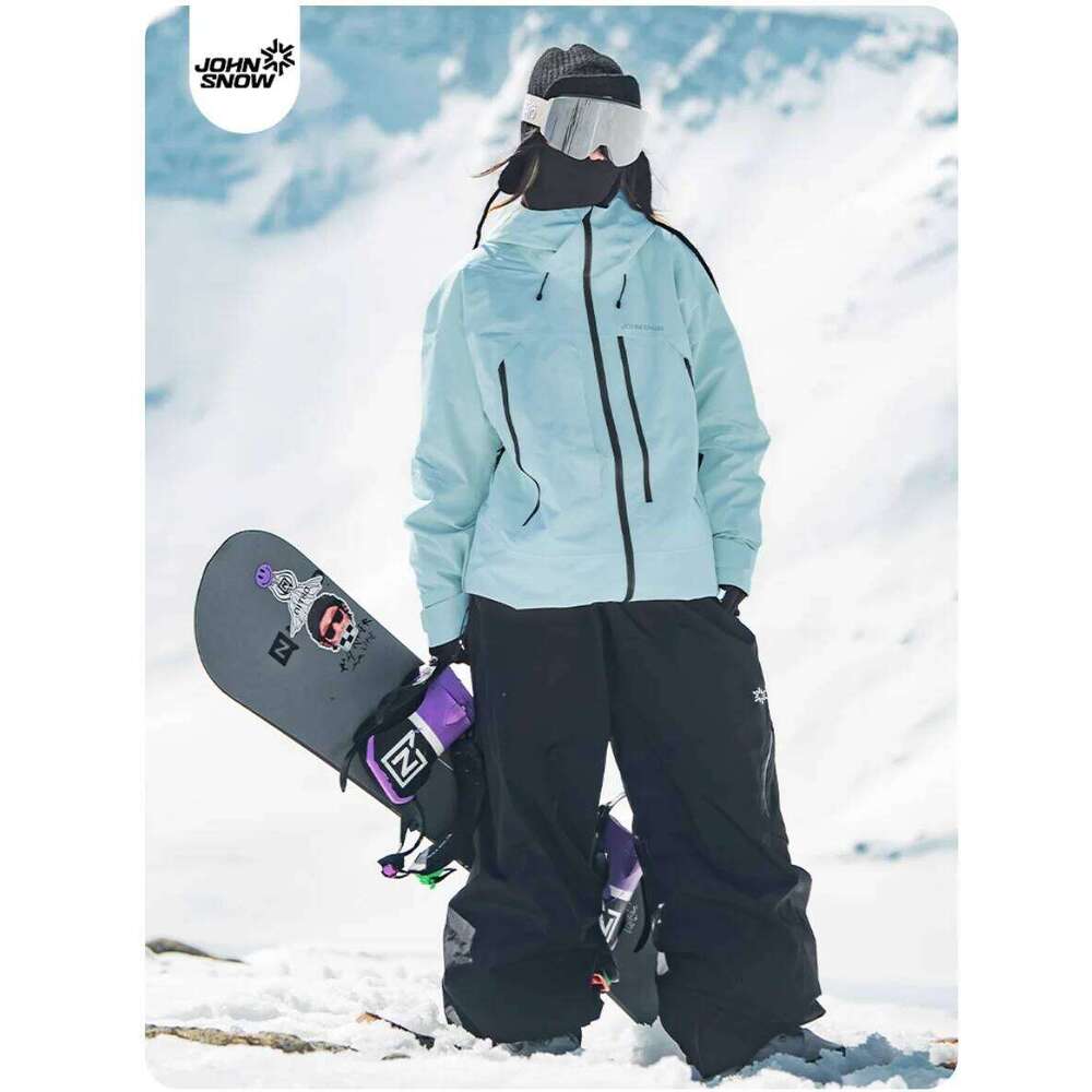 John Snow Unisex Ski Pants Waterproof Windproof Thermal Snowboard Trousers Loose Fit Winter Sports Overpants For Men Women