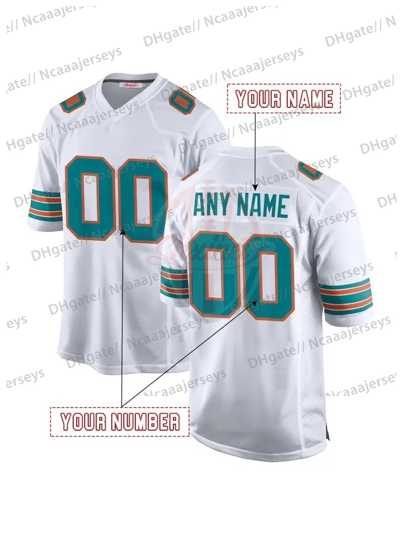 New Design Jaylen Waddle Football 2025 Rivalries Jerseys Tua Tagovailoa De'Von Achane Tyreek Hill Jordyn Brooks Dodson Jaelan Phillips Bradley Ch