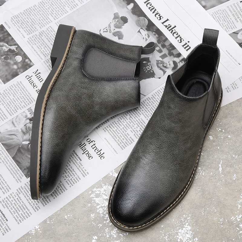 Mens Chelsea Boots Retro Style Comfortable Fashionable Mens Boots Pointed Toe MidCalf Chelsea Boots Z251029