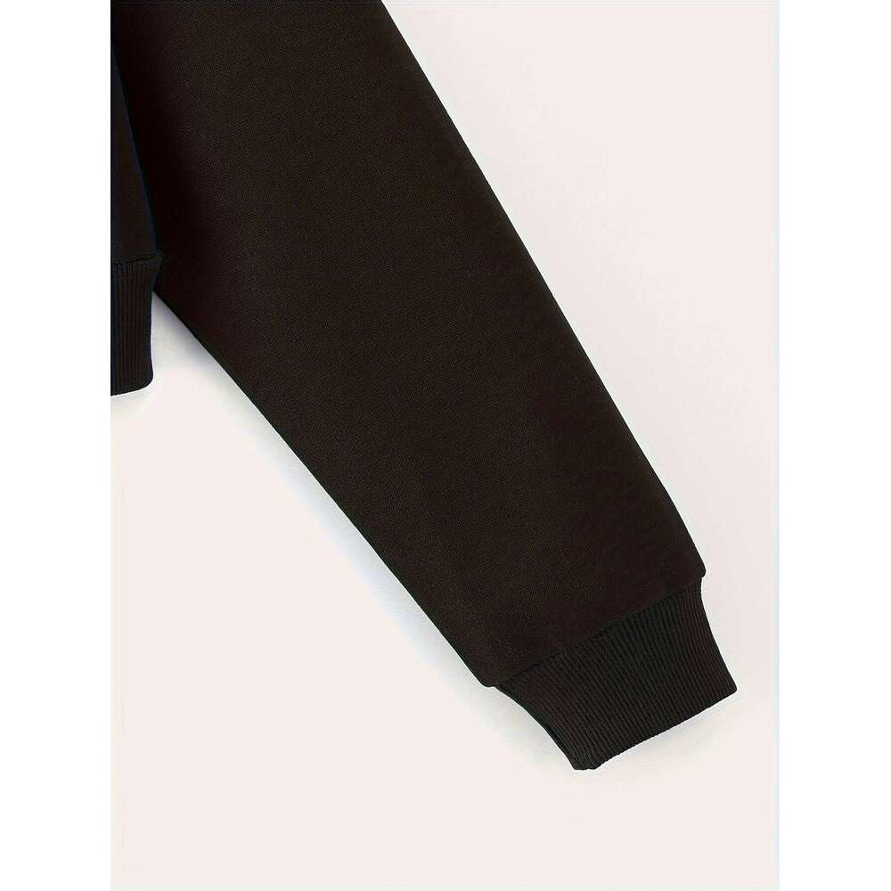 Casual Fashion Short Hoodie Zipper Cardigan Sweatshirt Set For Spring Autumn Winter Available In Three Colors Beige Black And White