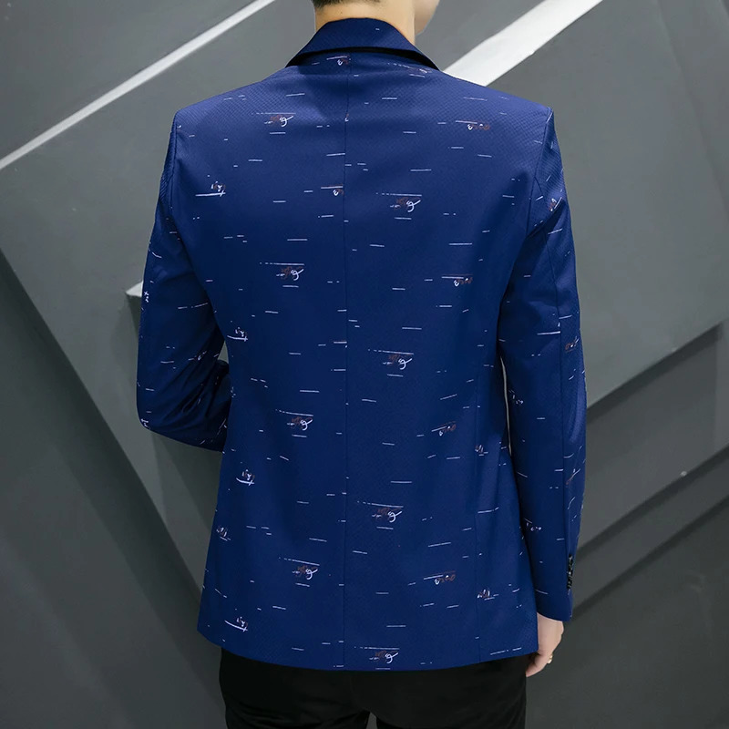 Mens Slimfit Trendy Blazer Casual Fashion Handsome Youth Korean Version Hombre Veste Costume Homme Luxe 251028