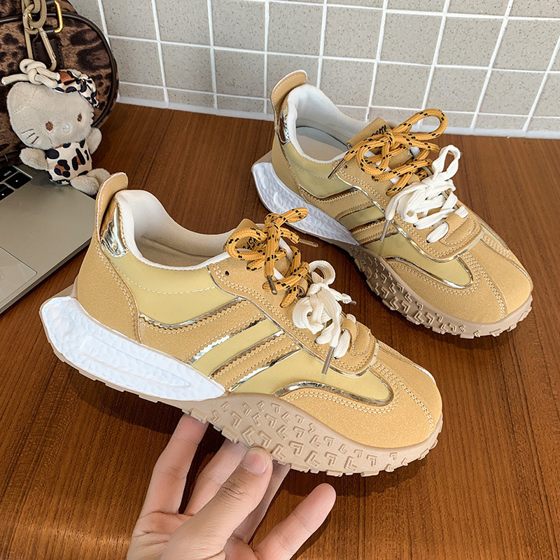 Fashionable outside platform Forrest Gump shoes women's spring and autumn new retro niche flat training shoes versatile casual sneakers