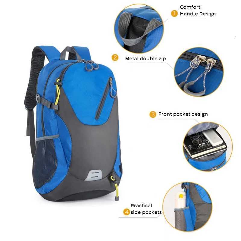 New 40L Outdoor Hiking Backpack Classic Men Women Waterproof Travel Backpack Lightweight Camping Shoulder Bag Mountaineering Bag H251029
