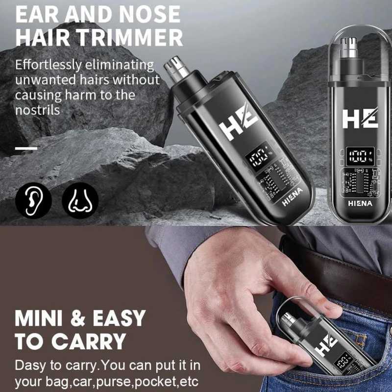 HIENA Electric Nose Hair Trimmer for Men Mini Nose Ears Hair Eyebrow Trimmer USB Rechargeable Hair Clipper Pocket razor machine M251030