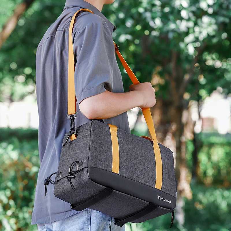 WEST BIKING Bike Trunk Bag 83L Large Capacity MTB Road Bike Luggage Bag Waterproof Outdoor Travel Carrier Handbag Cycling Bag H251029