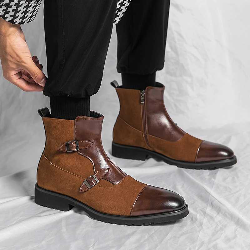 British Style Design Mens Chelsea Boots Fashionable and Versatile Trendy Mens Business Casual Shoes Z251029
