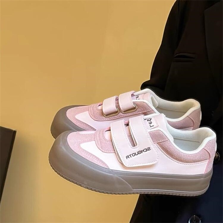 Fashion German training shoes 2025 new Korean version of contrasting student white shoes retro niche platform casual board shoes