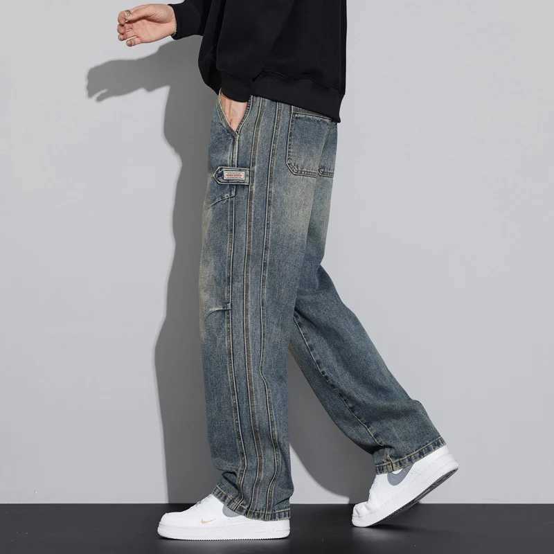 N Jeans Men 2025 New Fall and Winter Retro Fashion Brand Wash Loose Straightleg Long Pants Men J251030