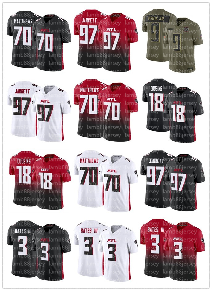 NFL Falcons Sanders Michael Vick Kirk Cousins Bijan Robinson Darnell Mooney Tyler Allgeier Drake London Kyle Pitts Kaden Elliss Jessie Bates III Football Jersey
