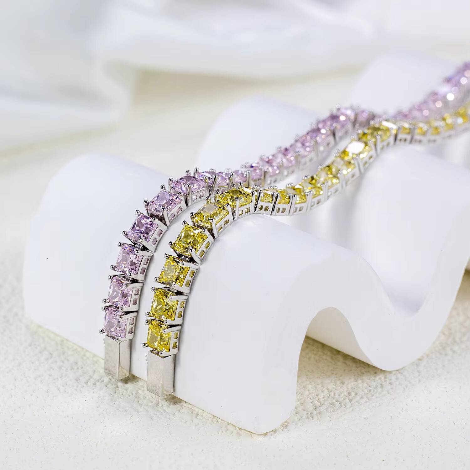 Fine Fresh Sweet New Design Bracelet High Carton Diamond Brass Tennis Bracelet Wholesale Jewelry for Girl Women
