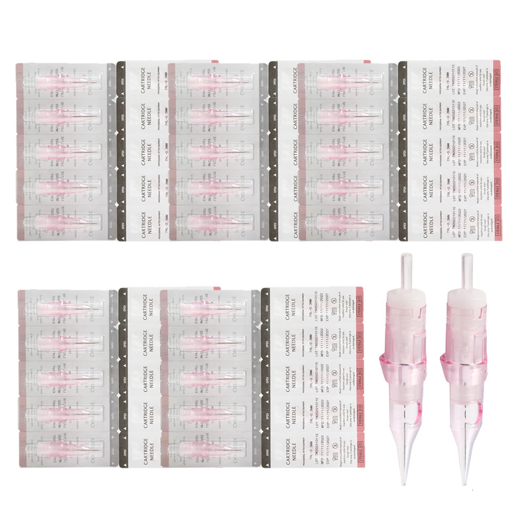 50PCS Tattoo Cartridge Needles Permanent Makeup Standard Round Liner Shader 10 03MM Cartridge For Microblading Body Art 251027