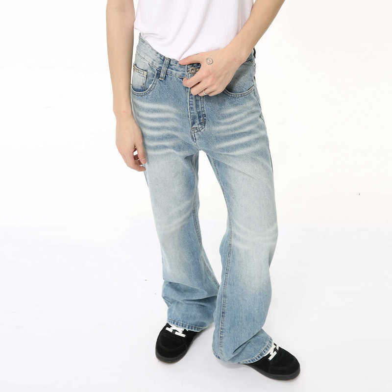 Men's Jeans Man Clothing | Summer New American Style Washed Light Color Draped Jeans