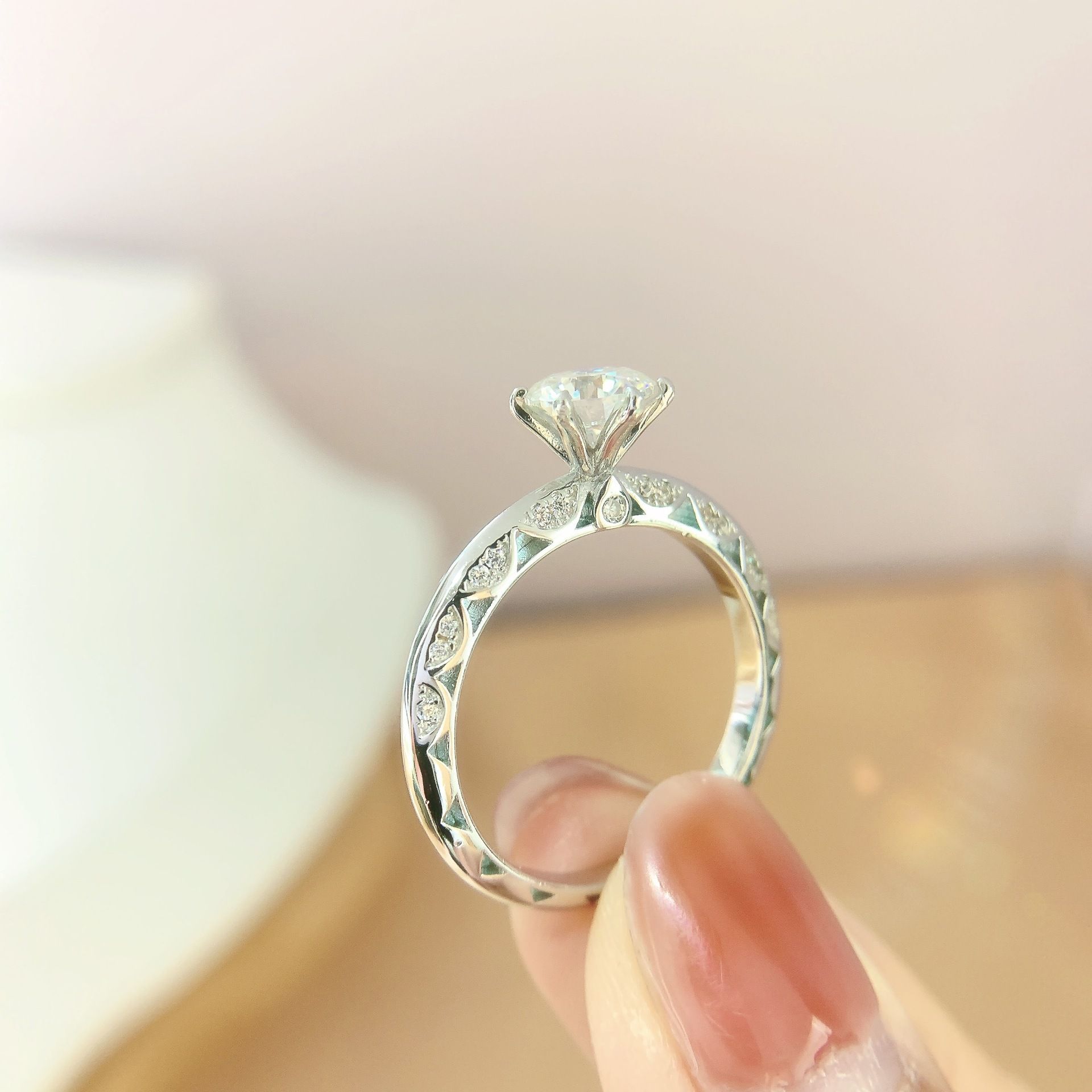 MT GRA Moissanite Rings for Women 925 Sterling Silver Wedding Engagement Promise Rings Fine Fashion Jewelry Wholesale High quality