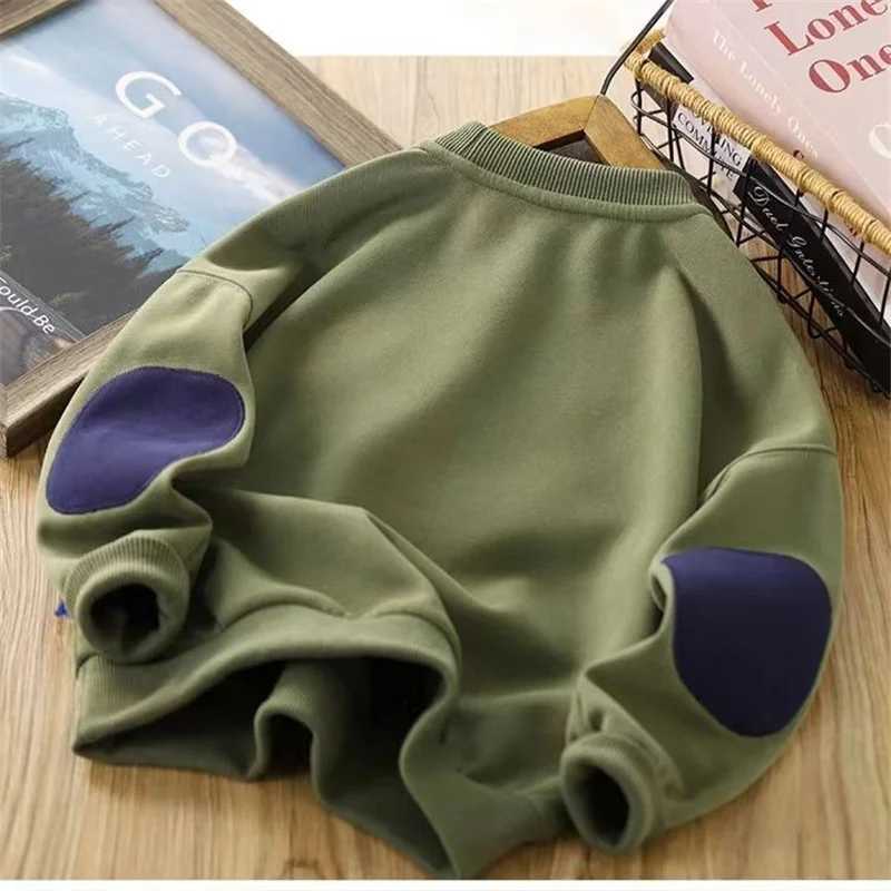 Autumn Kids Casual Sweatshirt Clothes Spring Boys Girls Loose Cotton Pullover Big Children Warm Sportwear Tops 514 YearsT251030