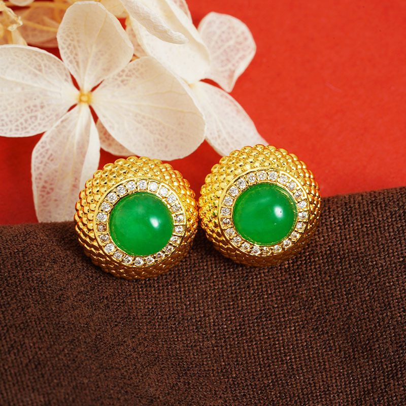 Designer earrings Luxury earrings Round textured zircon mother of pearl earrings for women free shipping birthday gift to girls gold earrings